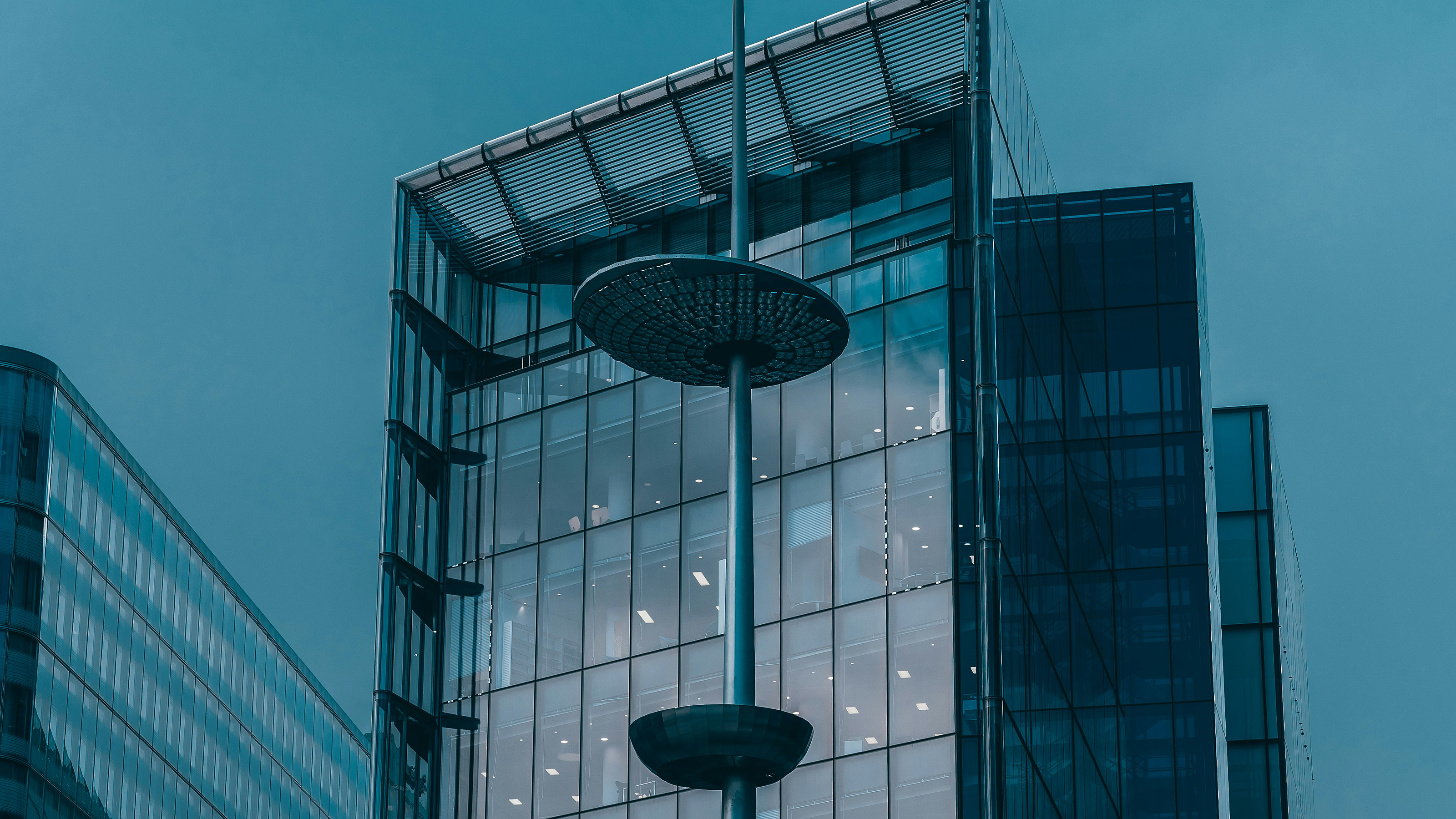 Modern financial services office building